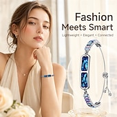 cheap Smart Wristbands-Elegant Smart Bracelet for Women, Jewelry Fitness Tracker with Sleep &amp; Activity Tracking, IP68 Waterproof Smart Jewelry with App Sync, Long Battery Life, Adjustable Crystal Bangle, Fashion Gift