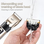 cheap Hair Care-Electric pet grooming scissors, electric pet shaving tools electric razor Hair clippers Nail clippers 4 replaceable guide combs Scratch sharpener Charging cable