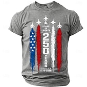 abordables T-shirts Patriotiques 250-4 juillet 2026, 250e anniversaire Homme Drapeau Américain T-shirt Manche Courte T-shirt Impression 3D Col ras du cou Chemise Mode Occasionnel Quotidien Rue Bleu Noir Vert Été Printemps Vêtement Tenue