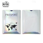 abordables Porte-cartes RFID-Lot de 100 pochettes anti-RFID, protège-cartes de crédit ou pochettes pour passeport, protection contre le vol d'identité en voyage, porte-cartes fin et coloré pour portefeuille, protection antivol