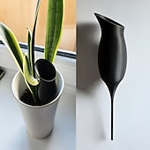 abordables Arrosage et irrigation-Lot de 3 dispositifs d'arrosage automatique imprimés en 3D pour plantes d'intérieur en pot, système d'arrosage lent avec piquets d'irrigation enterrés, réceptacle à humidité du sol en forme de verre à