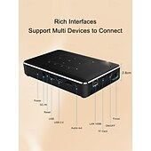 abordables Projecteurs-Mini projecteur DLP intelligent sous Android, décodage 4K HD, compatible 3D, projecteur de poche portable avec Wi-Fi 5 GHz et Bluetooth, correction trapézoïdale, commande tactile, trépied et