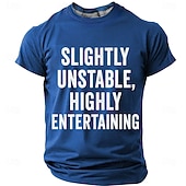 お買い得  皮肉なユーモアのTシャツ-メンズ やや不安定 非常に面白いスローガン文字 面白い皮肉なミーム ヴィンテージ ストリートウェア T シャツ グラフィック スリム マッスル フィット デイリー カジュアル バー パーティー デザイナー 衣料 アパレル S M L XL XXL XXXL