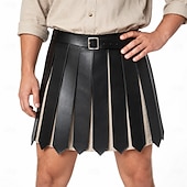 preiswerte Unterteile-Retro Vintage Mittelalterlich ROMAN Pteruges Gladiatorenrock Romanische Kostüme Krieger Gladiator Kostüm Herren Halloween Karneval Maskerade Leistung Renaissance-Messe LARP Erwachsene Pteruges