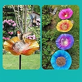cheap Decorative Garden Stakes-Outdoor Bird Feeding Tray, Creative Branch-Style Bird Feeder for Garden, Patio, Courtyard, or Backyard, Durable and Weather-Resistant Flower Ground Insert Ornament, Easy-to-Install