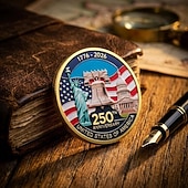 olcso Az Egyesült Államok 250. évfordulója-9 db-os amerikai 250. évfordulós emlékérme ajándékkészlet, hazafias katonai kihívás érmegyűjtemény, díszdobozban, amerikai 1776-2026 emléktárgy ajándék a függetlenség napjára