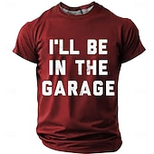  Men's I'll Be In The Garage Funny Vintage Mechanic Graphic T Shirt Slim Fit Casual Designer Clothing Apparel S M L XL XXL XXXL