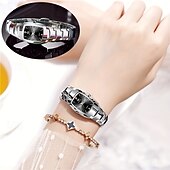 levne Quartz hodinky-Dámské luxusní quartzové hodinky, stříbrný náramek z nerezové oceli, obdélníkový modrý ciferník s křišťálovými diamantovými značkami, vodotěsné, elegantní náramkové hodinky, módní šperky, dárky pro
