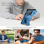 abordables Carcasas iPhone-teléfono Funda Para iPhone 17 Air 17 Pro Max 16 15 14 Pro Max Plus 13 Pro Max Mini Funda Trasera Con Magsafe con Soporte Magnética Soporte de carga inalámbrica Armadura ABS + PC