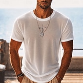 abordables T-shirts tropicaux de vacances-Camiseta de malla transparente para hombre, camisa de playa translúcida, top de verano para discoteca para hombre