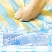 cheap Cooling Bedding &amp; Mats-Cartoon Striped Beach Mat for Dogs, Cat Mat, Cooling Mat, Dog Bed, Cat Bed, Pet Bed, Pet Supplies, Removable and Washable