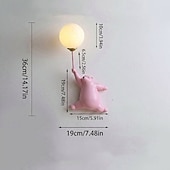 ieftine Aplici de Interior-aplice cu led ursuleț balon din desene animate drăguț lampă de perete pentru băiat fată camera copiilor aplice de perete pentru dormitor cu imprimare 3d iluminat de perete lunar