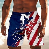 baratos Shorts Patrióticos 250-4 de julho de 2026 250º Homens Bandeira americana Calção Justo de Natação Fatos de banho Calções de banho Bermuda de Surf Cintura Média Patriótico Diário Feriado Bolsos laterais Forro de malha
