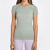 economico Top Yoga-Per donna parte superiore del pilates Camicia da allenamento Maglietta da yoga Girocollo Delicato sulla Pelle Leggero Confortevole Sportivo Manica Corta Gli sport Tinta unica Top Per Allenamento in