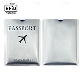 abordables Porte-cartes RFID-Lot de 100 pochettes anti-RFID, protège-cartes de crédit ou pochettes pour passeport, protection contre le vol d'identité en voyage, porte-cartes fin et coloré pour portefeuille, protection antivol
