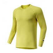 cheap Running Tee &amp; Tank Tops-Men's Solid Colored Running T-Shirt Compression Shirt Casual Polo Shirts Running Shirt Summer Spring Fall Fall / Winter Long Sleeve Quick Dry Lightweight Moisture Wicking Gym Workout Active Training