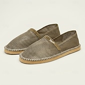 voordelige Slip-On Casual Schoenen-Khaki gebreide instappers voor heren, lichtgewicht, ademend en comfortabel om in te wandelen, casual lage schoenen voor dagelijks gebruik, reizen, autorijden en een ontspannen weekendstijl.
