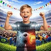 preiswerte Jungen 3D Sport &amp; Spiel-Jungen 3D Grafik Fußball Fußball-T-Shirts T-Shirt Kurzarm 3D-Druck Sommer Frühling Sport Mode Streetwear Kinder 4-12 Jahre Rundhalsausschnitt Lässig Täglich Outdoor Normale Passform