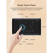 abordables Projecteurs-Mini projecteur DLP intelligent sous Android, décodage 4K HD, compatible 3D, projecteur de poche portable avec Wi-Fi 5 GHz et Bluetooth, correction trapézoïdale, commande tactile, trépied et