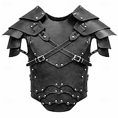 preiswerte Rüstung-Retro Vintage Mittelalterlich Rüstung Schulterpanzer Ärmellos Ritter Ranger Kostüm Unisex Halloween Karneval Renaissance-Messe LARP Erwachsene