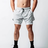 preiswerte Laufshorts-Herren Laufshorts Sportshorts Fitnessshorts Kordelzug Taschen Shorts Lässig Täglich Outdoor Sommer Frühling Schnelltrocknend Leicht Feuchtigkeitsableitend Atmungsaktiv Fitnessstudio Fitnesstraining