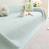 billiga Kylsoffaöverdrag-Sommarsvalkande sofföverdrag i issiden - halkfri jacquard-soffpläd - andningsbart möbelskydd mot repor och katt &amp;filt i ett stycke