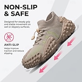 cheap Casual Sneakers-Men's Knit Sock Sneakers, Lace-Up Chunky Sole Walking Shoes, Breathable Sport Casual Shoes for Hiking, Travel, Daily Wear