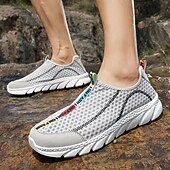 cheap Slip-On Casual Shoes-Men's White Slip-On Casual Sneakers Lightweight Breathable Comfort Walking Shoes Soft Low Top Footwear for Daily Wear, Travel, Commuting and Weekend Outings