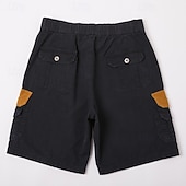 お買い得  クラシック-男性用 カーゴショーツ ショーツ カジュアルショーツ ハイキング ショーツ マルチポケット まっすぐな足 カラーブロック 平織り 耐久性 吸汗性 膝丈 カジュアル 日常 アウトドア ファッション ストリートファッション ブラック ブラウン 伸縮性なし
