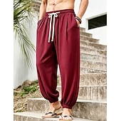 economico pantaloni casual-Per uomo Joggers Pantaloni Pantaloni casual Pantaloni a Nido d'Ape Coulisse Tasca Elastico in vita Tinta unica Asciugatura Rapida Leggero Quotidiano All'aperto Vacanza Vacanza Elegante Nero Bianco