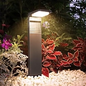  1 PC LED Solar Pathway Lights Outdoor Waterproof Bright Landscape Path Lights for Yard Patio Backyard Lawn Driveway Walkway Garden Decorative with Warm and Cool White Light