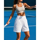 economico Gonne e Skorts da Donna-Per donna Tinta unita Gonna casual Gonne da tennis con pantaloncini Gonna sportiva Tasca Elastico in vita Sportivo Leggero Elastico Traspirante Tennis Golf Corsa Gonna Bianco Nero Rosa Abbigliamento