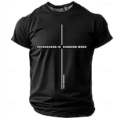  Paternitatea este Împărăție, Lucrare, Proverbe 22 6, Cruce Creștină, Tricou Religios Minimalist pentru Bărbați, Bazat pe Credință, Grafic, Guler Rotund, Mânecă Scurtă, Cadou pentru Tată, Îmbrăcăminte