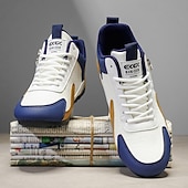 abordables Zapatos Informales con Cordones-Zapatillas bajas de hombre con bloques de color, calzado informal con cordones para caminar, estilo deportivo retro para viajes, actividades al aire libre y uso diario.