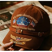 levne Patriotických 250 klobouků-Pánské Klobouk k 250. výročí Spojených států Kšiltovka Sluneční klobouk Trucker Hat Vodní modrá Černá Polyester Tisk Vlastenec Módní Na běžné nošení ulice Denní Americká americká vlajka Nastaviteln
