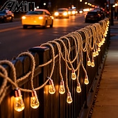 cheap Solar Outdoor Lights-Solar Powered Outdoor Garden Lights 8m 16 Bulbs Fairy String Lights Outdoor Waterproof 8 Lighting Modes for Fence Garden Party Wedding Camp Christmas Decoration