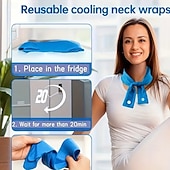 cheap Heating &amp; Cooling-Reusable Cooling Ice Scarf Ice Scarf with A Natural Cool Feeling Sweat-wiping Towel Outdoor Ice Belt Sports Headscarf Cooling Cold Towel Outdoor Running Cycling Bandana