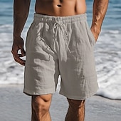 economico Vacanza-Per uomo Pantaloncini Estivi Shorts da Spiaggia Pantaloncini larghi Coulisse Elastico in vita Puro Semplice Comodità Traspirante Lunghezza al ginocchio Casuale Quotidiano All'aperto Stile Classico