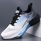 baratos Tênis de Corrida Masculinos-Tênis de corrida masculino preto e laranja - calçado esportivo leve e respirável - tênis esportivo com amortecimento para homens, ideal para corrida, treinos na academia, caminhada e atividades físicas ao ar livre.