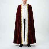 cheap Capes &amp; Cloaks-Medieval Renaissance Fancy Cloak Prince Fancy Dress Men's Fantasy Royal Halloween Carnival Party Performance Renaissance Fair Adults' Cloak