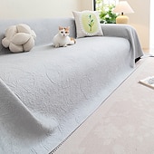 billiga Kylsoffaöverdrag-Sommarsvalkande sofföverdrag i issiden - halkfri jacquard-soffpläd - andningsbart möbelskydd mot repor och katt &amp;filt i ett stycke