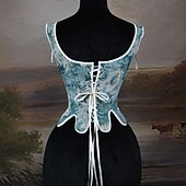 cheap Tops-Medieval Renaissance Cottagecore Corset Overbust Corset Bodice Peasant Lace up Floral Fancy Dress Women's Fantasy Halloween Carnival Casual Daily Renaissance Fair LARP Adults' Corset Spring &amp; Summer