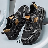 economico Scarpe Casual con Lacci-Sneakers casual da uomo in denim blu, stringate, leggere e comode, scarpe basse alla moda per tutti i giorni, viaggi, uscite del fine settimana e stile smart casual.