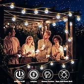 abordables Lampes d’extérieur solaires-Guirlande lumineuse solaire d'extérieur de 8 m, 16 LED, style rétro, en corde de chanvre, 8 modes d'éclairage, étanche, idéale pour villa, jardin, cour, arbre, camping, café, décoration d'ambiance de