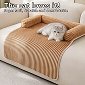 economico Copridivano per animali domestici-Tappetino invernale caldo e impermeabile per animali domestici, copridivano termico antiscivolo in peluche per cani, cuscino nido lavabile e accogliente per gatti, protezione per divano per cani e
