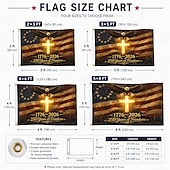 baratos Bandeira de Ventoinha-Bandeira dos EUA para uso externo, comemorativa do 250º aniversário, patriótica (1776-2026), com águia, para jardim e casa, ideal para o 4 de julho.