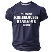  Tricou bărbătesc cu un tip ridicol de chipeș chel, slogan amuzant, grafică, croială regulată, cadou umoristic pentru bărbați cheli, haine de designer, mărime S, M, L, XL, 2XL, 3XL