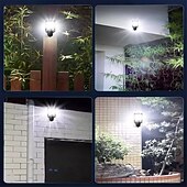 お買い得  屋外用ウォールライト-屋外用ソーラーLEDライト、防水、超高輝度、モーションセンサー付き、リモコン操作、ガーデンストリートライト、1個