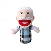 cheap Party Supplies-6pcs Family Hand Puppets Set, Soft Plush Human Puppets with Movable Mouths, Grandpa Grandma Dad Mom Son Daughter Puppets for Preschool Early Teaching, Role Play Storytelling for Toddlers Kids