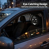  Conjunto de 2/4 capas engraçadas e assustadoras para encosto de cabeça de carro, com design de rosto horripilante. Ideal para pegadinhas nos bancos dianteiros, Halloween ou como presente de brincadeira. Capa de assento automotiva durável e elástica.